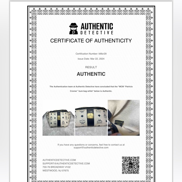 ❌❌SOLD❌❌AUTH MCM Bum Bag Waist Pouch blue and off white - Picture 12 of 12